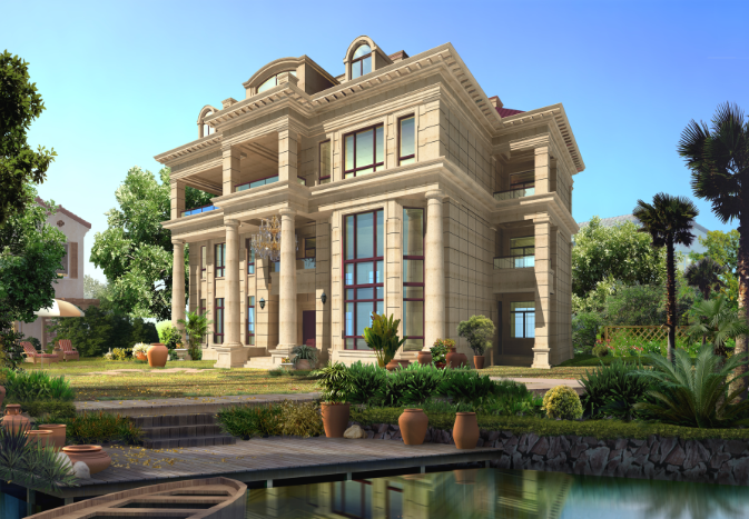 歐式別墅融合經(jīng)典與豪華元素占地面積350平編號(hào)A-S001