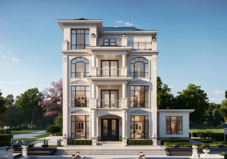 四層歐式別墅還配超大露臺(tái)，一套鄉(xiāng)村別墅"王炸"設(shè)計(jì)！_A032..