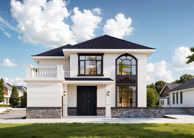 二層現(xiàn)代別墅的戶(hù)型設(shè)計(jì)圖、外觀(guān)設(shè)計(jì)缺點(diǎn)點(diǎn)評(píng)占地130平米_106..