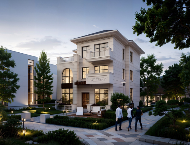 三層新農(nóng)村別墅圖紙、現(xiàn)代風(fēng)格的三層獨(dú)棟自建房占地130平米_A036..