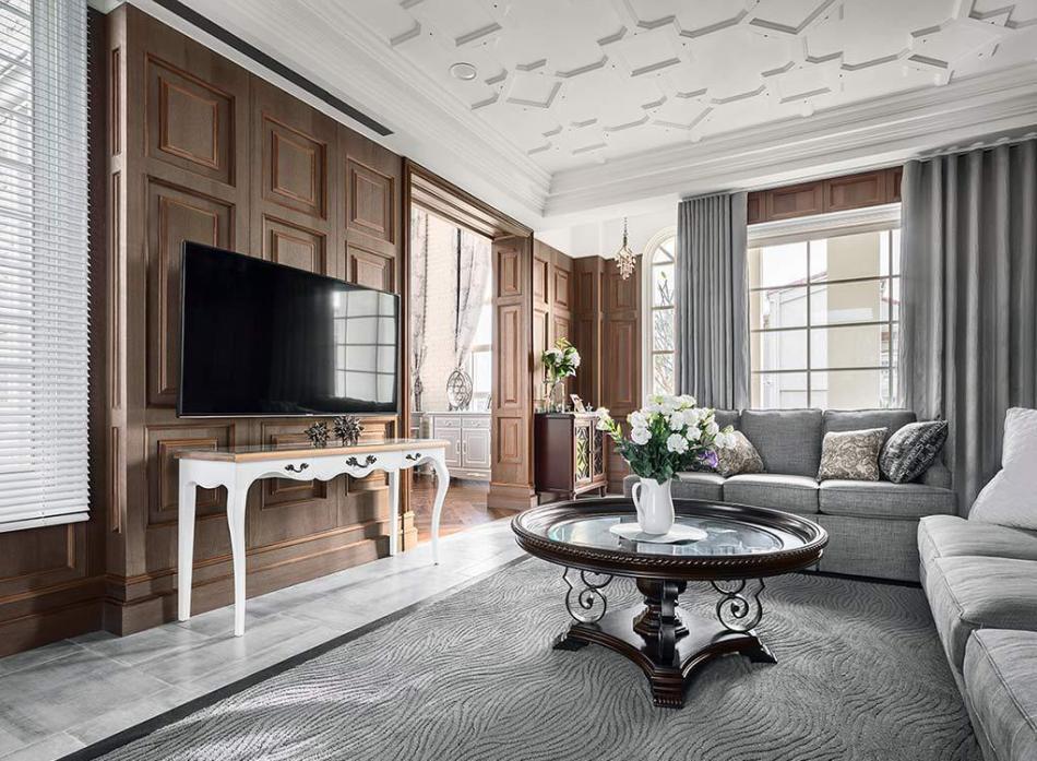 美式風(fēng)格電視墻設(shè)計圖片