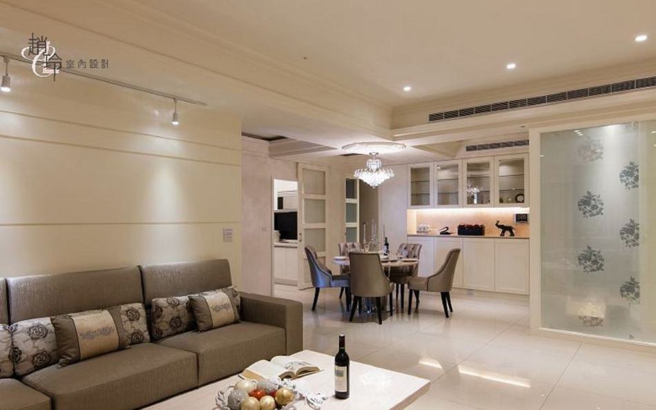 新古典客廳背墻效果圖