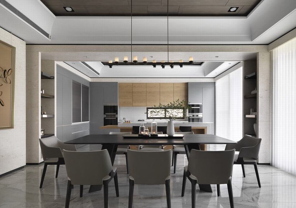 現(xiàn)代風(fēng)格材質(zhì)延續(xù)裝修效果圖