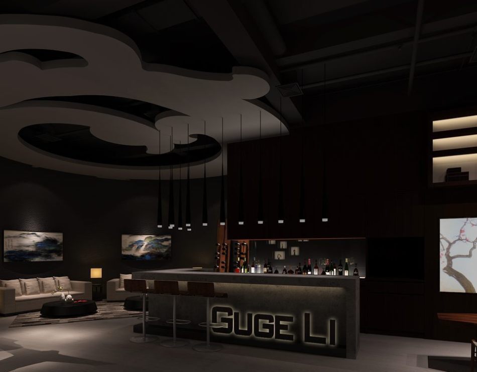 東方風(fēng)格吧檯區(qū)設(shè)計(jì)效果圖