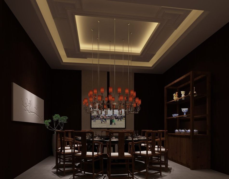 東方風(fēng)格VIP包廂設(shè)計(jì)效果圖