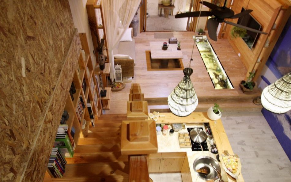 混搭風樓梯閣樓圖